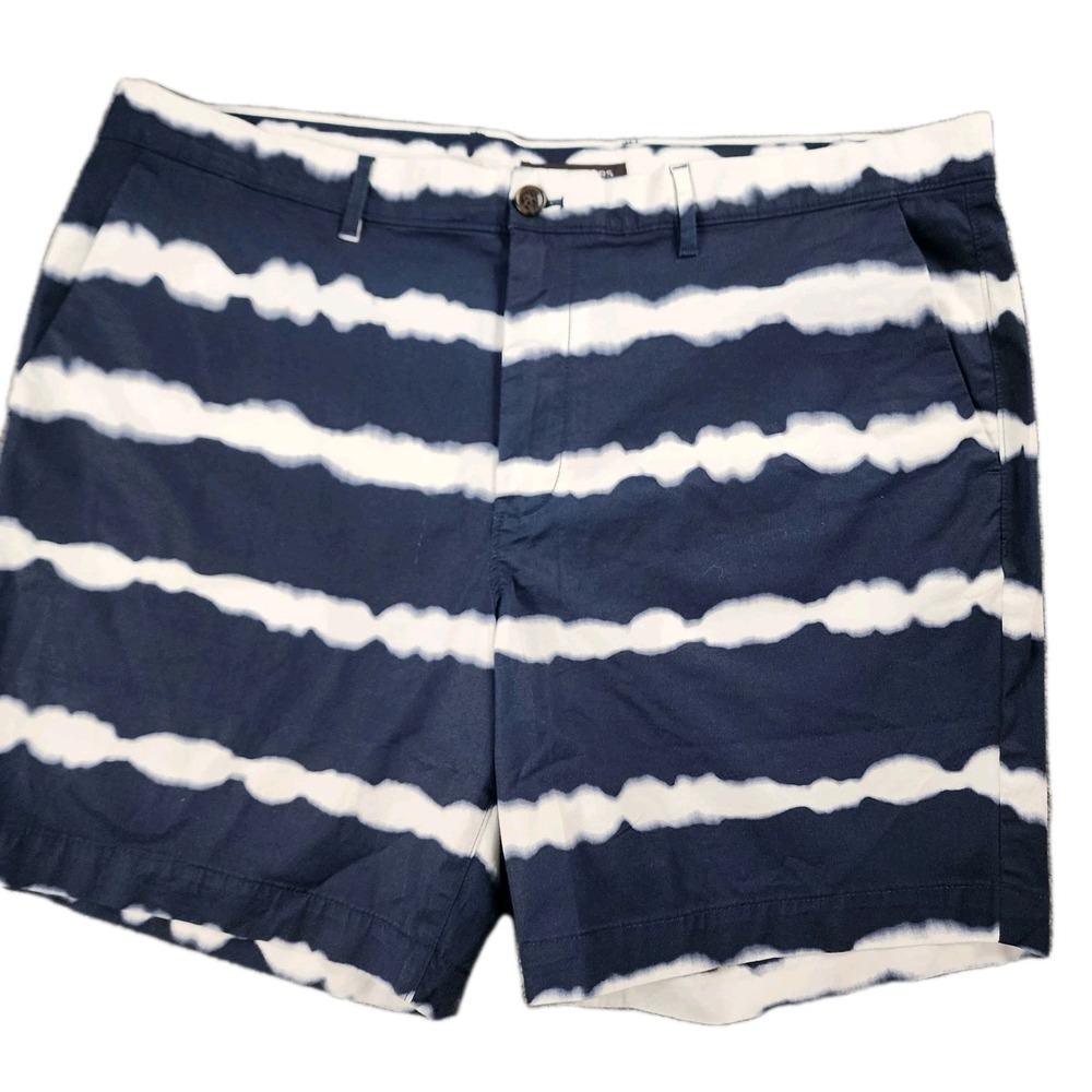 Michael Kors Men's Shortd 38 Navy White Tie Dye Casual  Golf Resort Preppy Beach